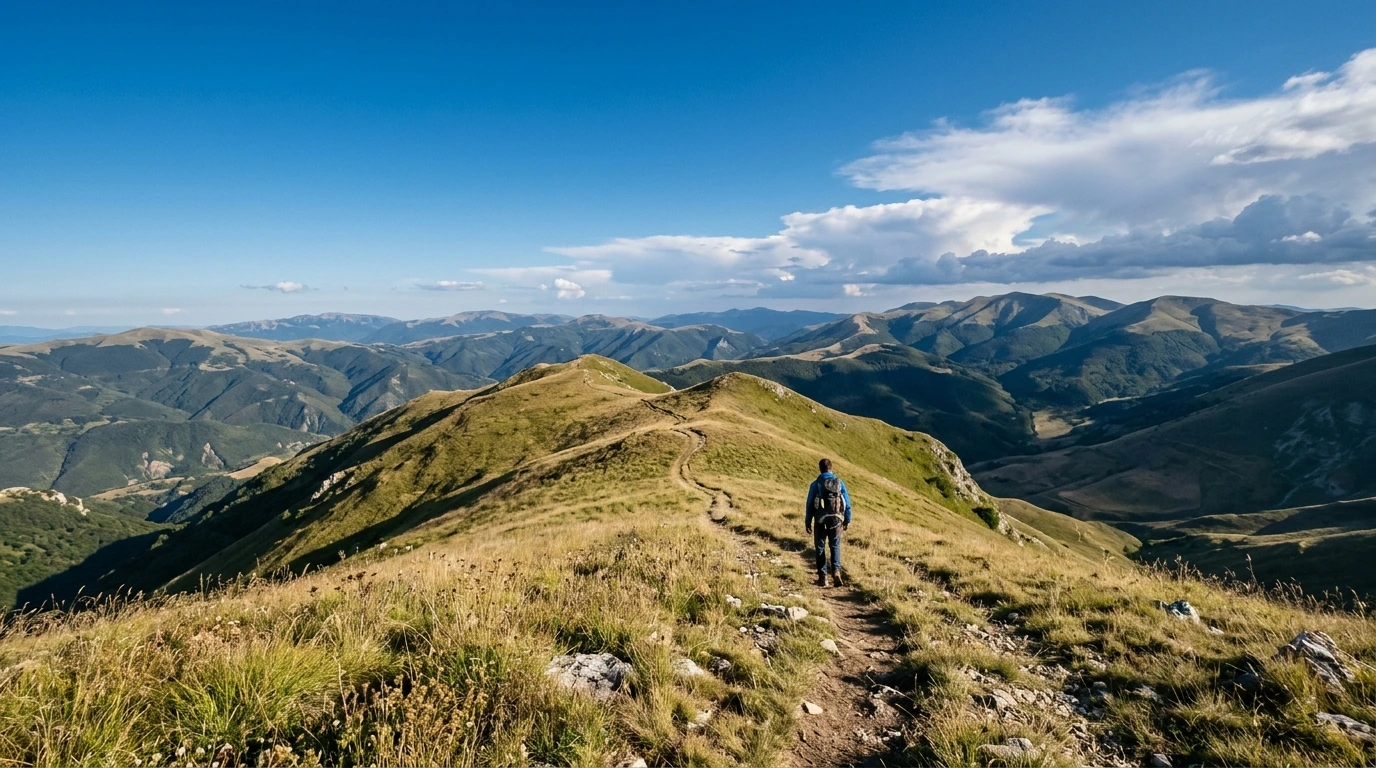 Sentiero verso la vetta del Monte Catria