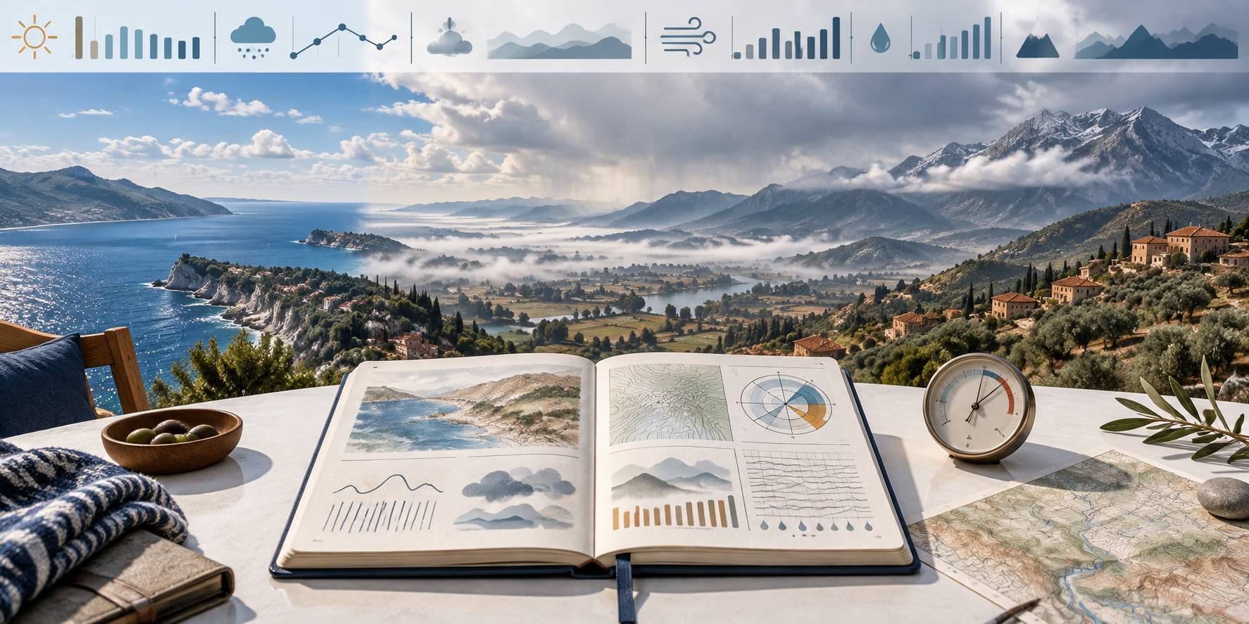 Illustration éditoriale du sujet : Clima della Vallata del Metauro: cosa sapere prima di partire